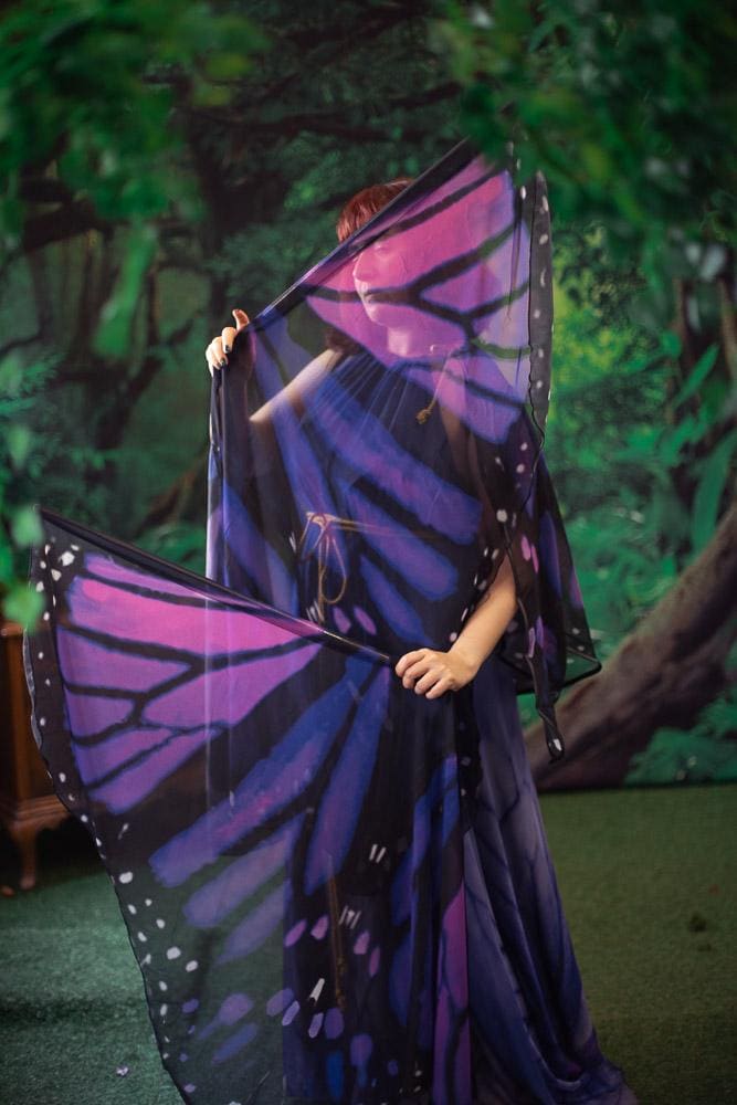 Banderas de Danza Mariposa Monarca Morada