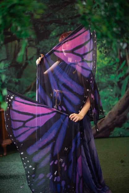 Banderas de Danza Mariposa Monarca Morada