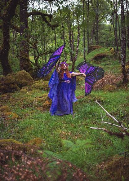 Banderas de Danza Mariposa Monarca Morada