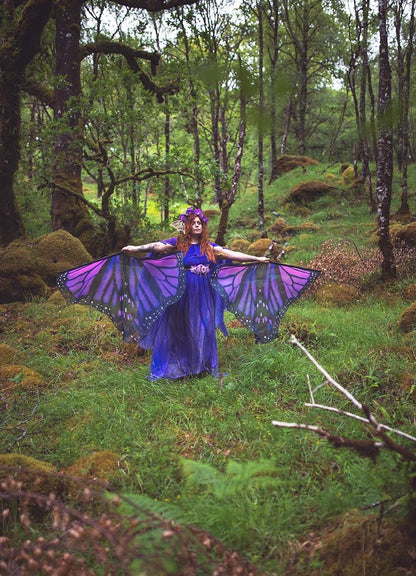 Banderas de Danza Mariposa Monarca Morada