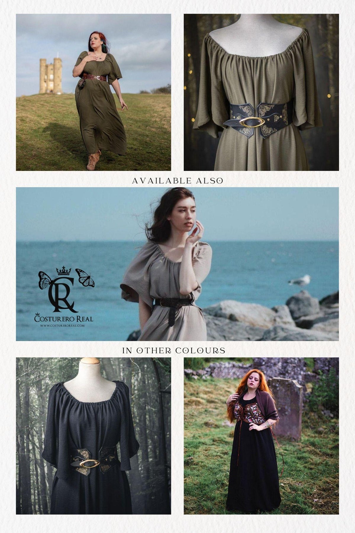Camisola Medieval Crema Topo