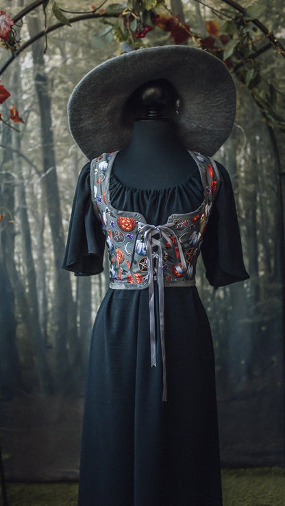 Corset Renacentista de Halloween con Calabazas