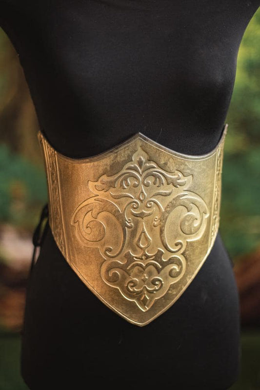 Corset Armadura Dorado de Cuero