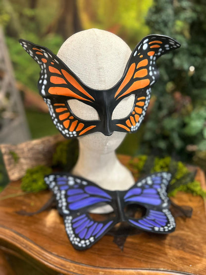 Máscara de Cuero Mariposa Monarca