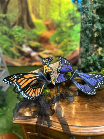 Máscara de Cuero Mariposa Monarca
