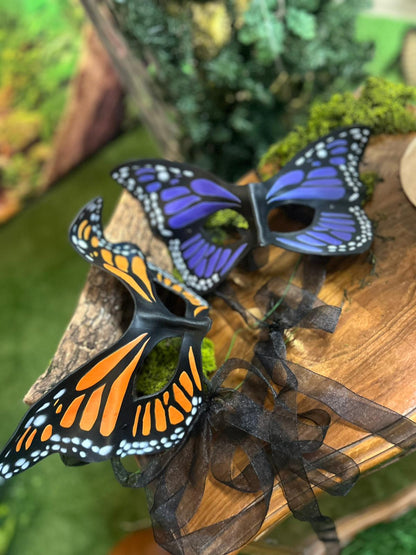 Máscara de Cuero Mariposa Monarca