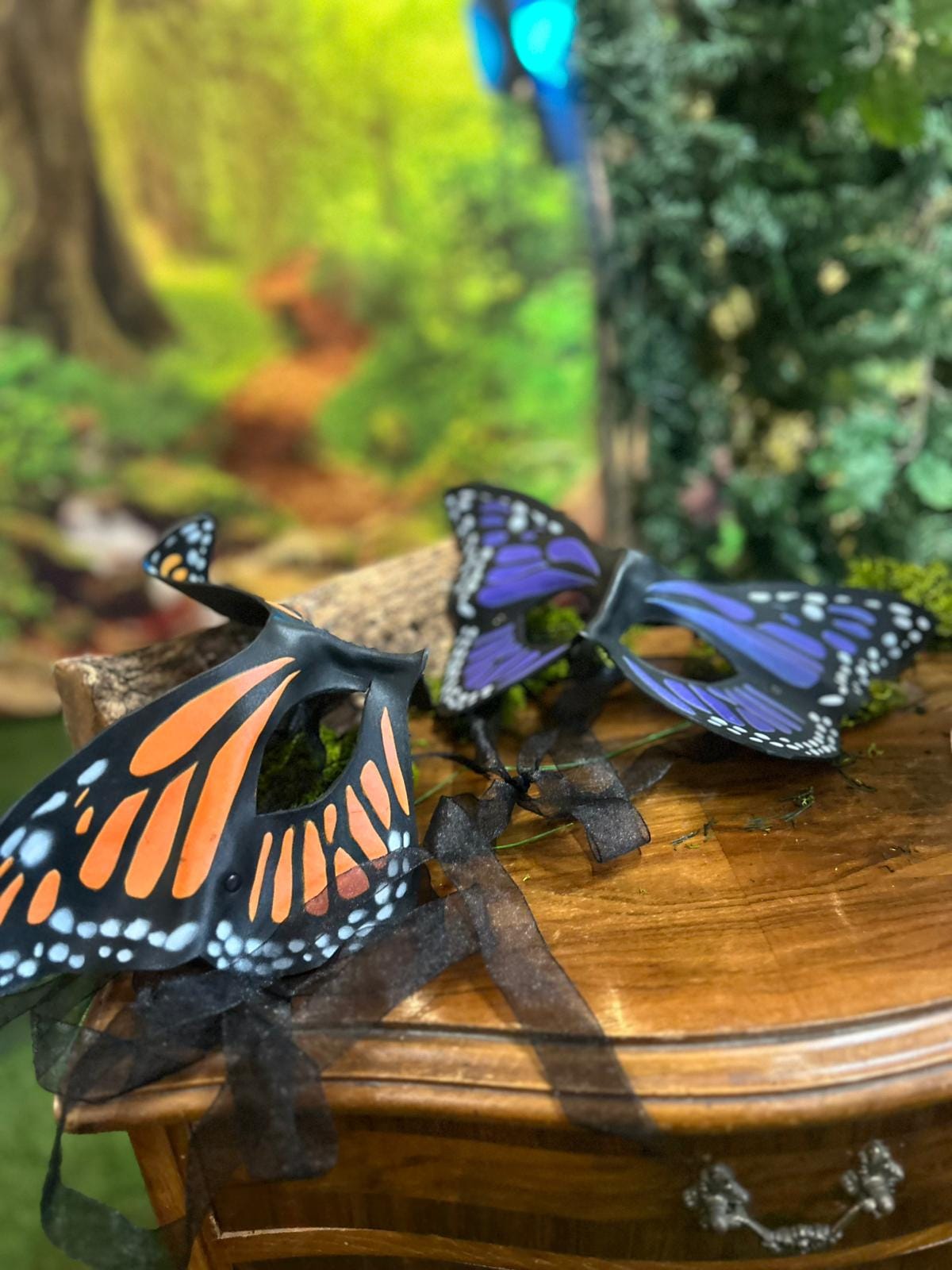 Máscara de Cuero Mariposa Monarca