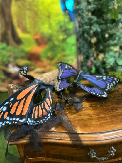 Máscara de Cuero Mariposa Monarca