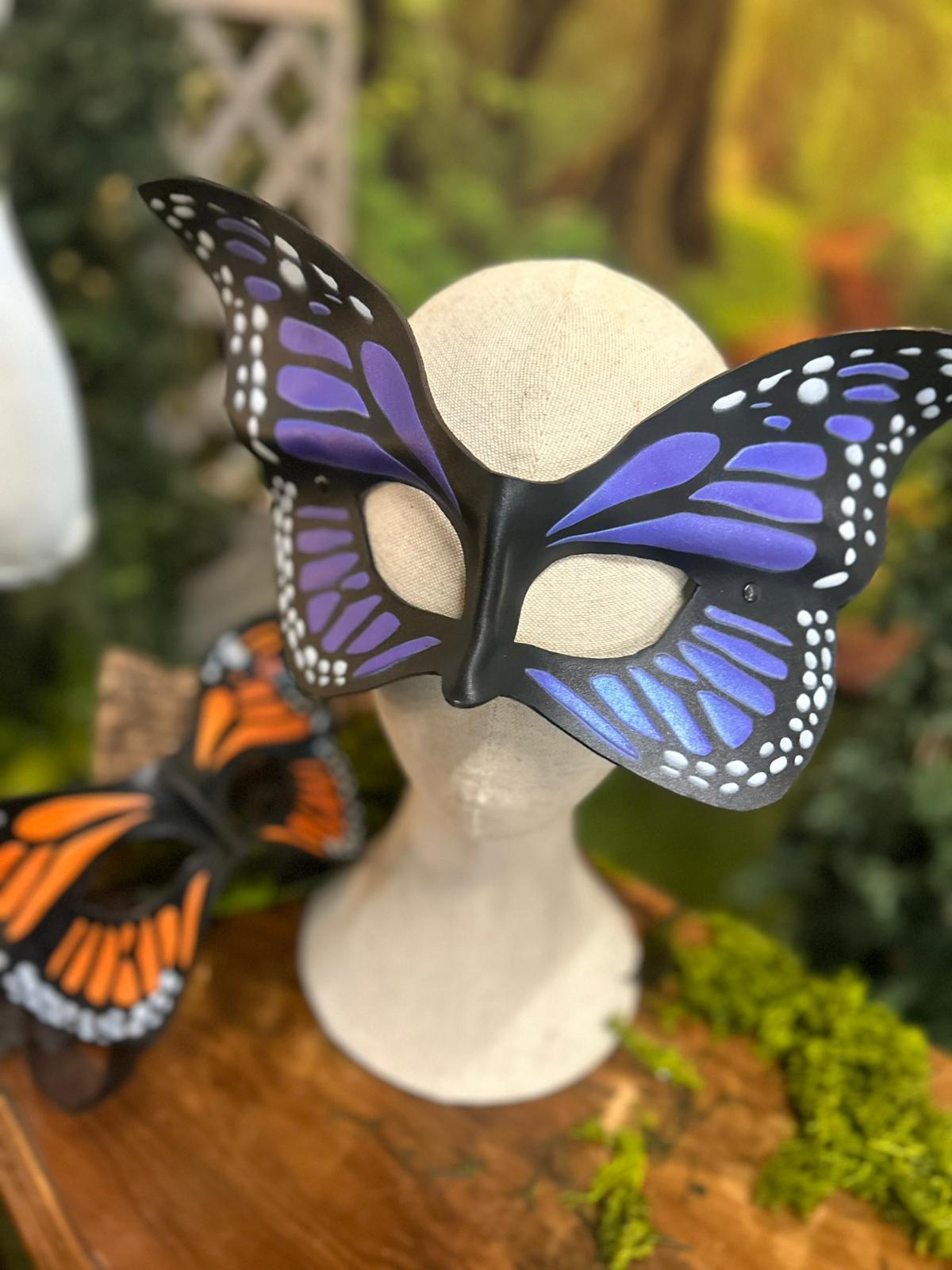 Máscara de Cuero Mariposa Monarca