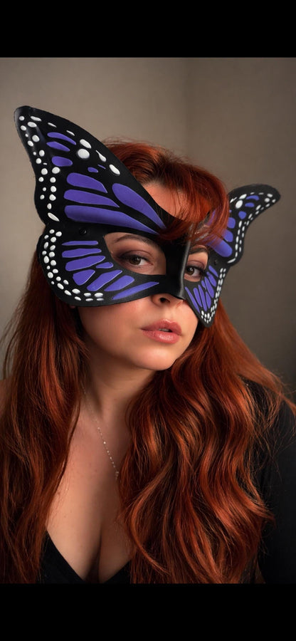 Máscara de Cuero Mariposa Monarca