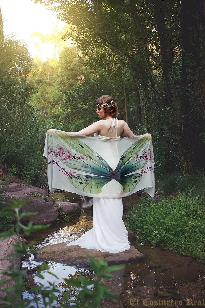 Pañuelo de Libélulas, Mariposas y Sakura