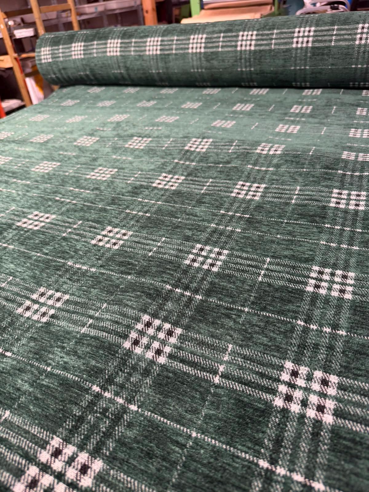 Tela de Tartán Verde Escocés