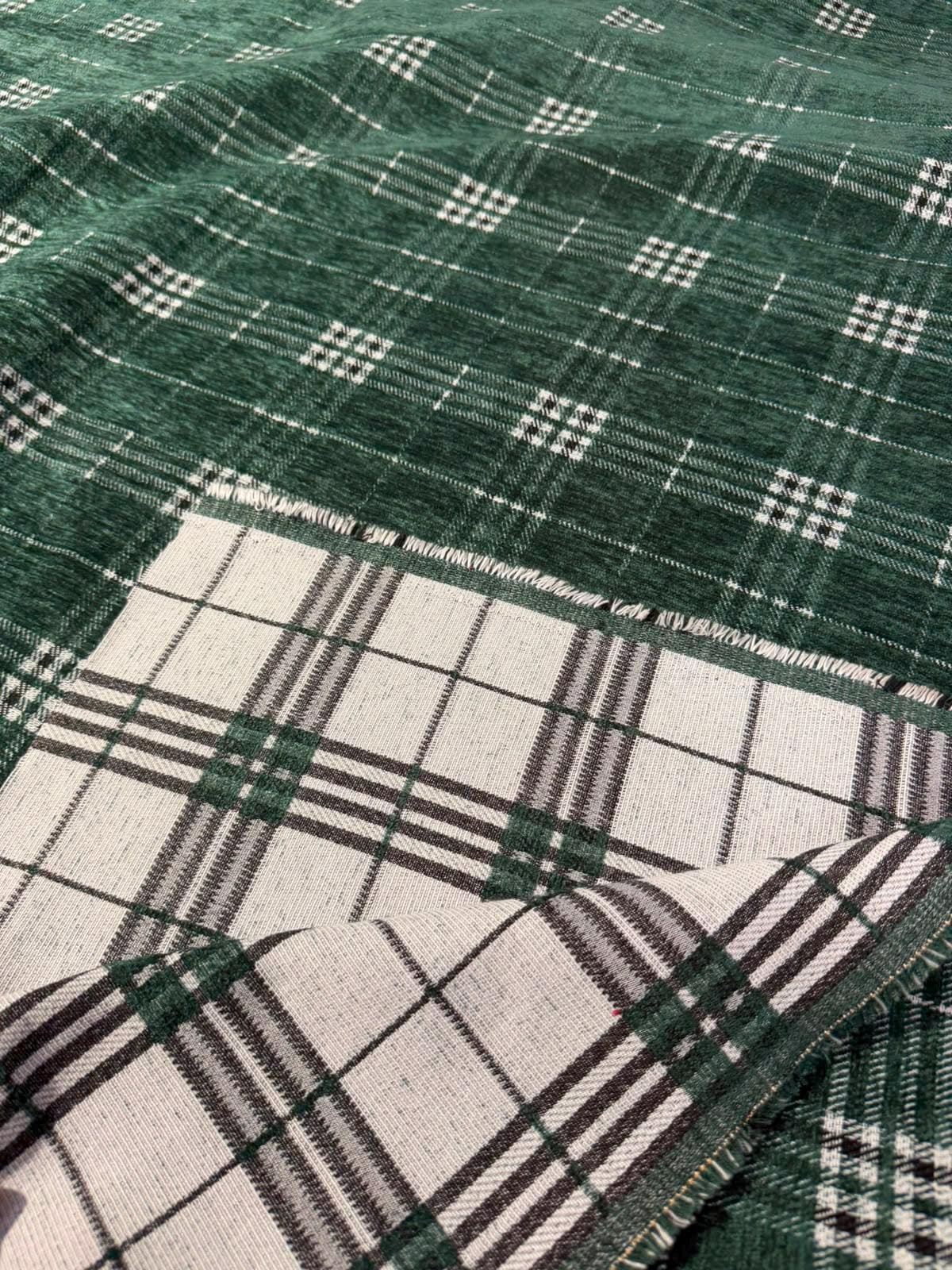 Tela de Tartán Verde Escocés