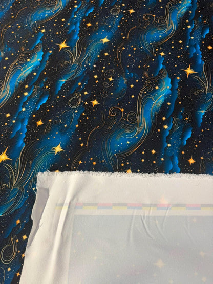Tela Celestial de Estrellas y Cielo Azul Nocturno