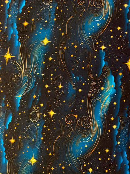 Tela Celestial de Estrellas y Cielo Azul Nocturno