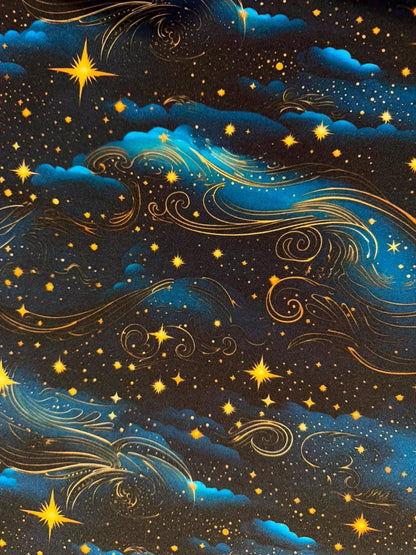 Tela Celestial de Estrellas y Cielo Azul Nocturno